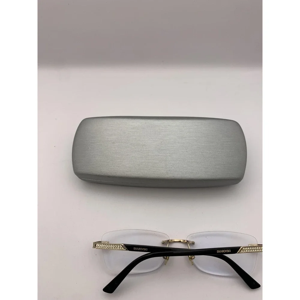Swarovski Eyeglasses DARA SW 5089 56-14-135 Gold Black Rimless w/Case Frame Only